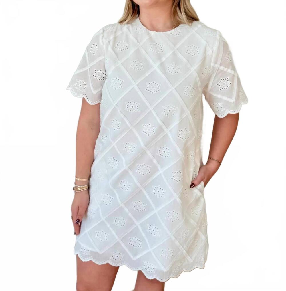 NEW ENTRO sweetie pie mini dress in white